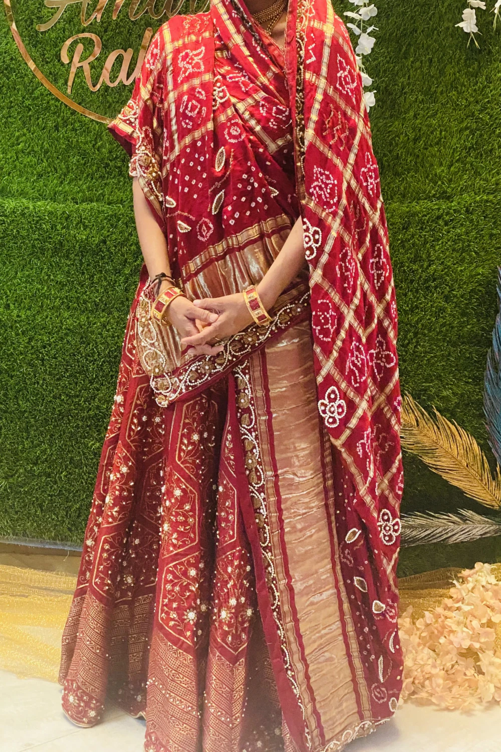 Maroon Red Banarasi Silk Zardose Lehenga Set